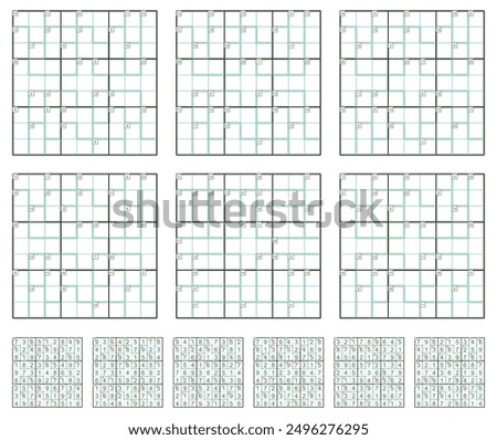 Killer Sudoku game set  with solutions.