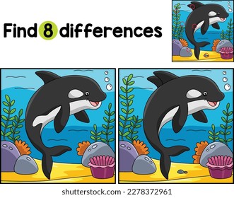 Killer Whale Animal Find The Differences