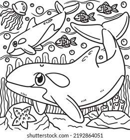 Killer Whale Coloring Page for Kids