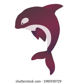 Killer whale flat illustration child temporary tattoo child illustration