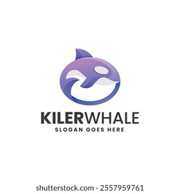 Killer Whale Gradient Colorful Logo