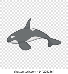 Killer whale icon. Cartoon illustration of killer whale vector icon for web