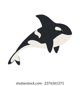 vector de ilustración de ballena asesina aislado