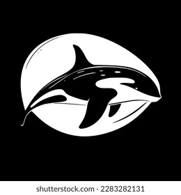 Killer Whale | Minimalist and Simple Silhouette - Vector illustration