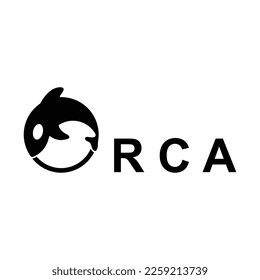 ilustración vectorial del logo de la orca de ballena asesina