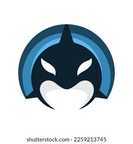 killer whale orca logo vector illustration