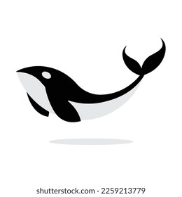killer whale orca logo vector illustration