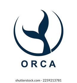 killer whale orca logo vector illustration