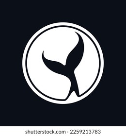 killer whale orca logo vector illustration