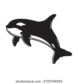 Killer Whale Orca Silhouette Vector Illustration