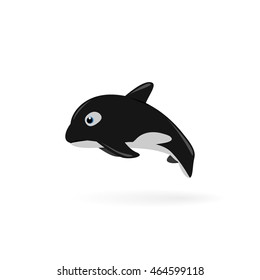 The killer whale (Orcinus orca)  Vector illustration.