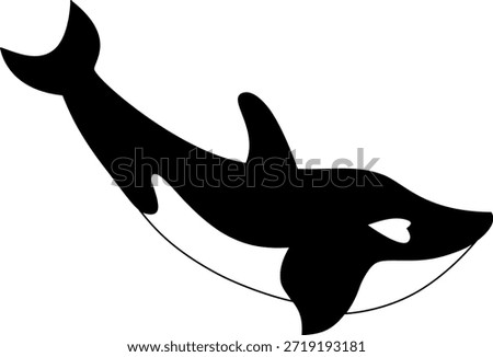 Killer Whale Silhouette Vector Illustration