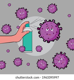 Killing the COVID-19 virus by a sterile spray