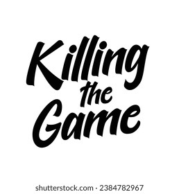 matar el texto del juego en fondo blanco.
