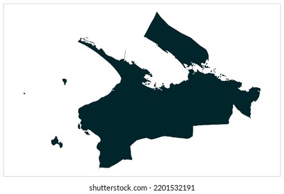 Killinochchi vector map illustration on white background on white background , Srilanka vector map illustration
