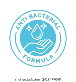 Kills 99.9% bacteria, germs and viruses . Antibacterial and antiviral defence, protection infection. Vector Illustration.	