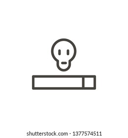Kills, skull, smoke vector icon. Element of medicine for mobile concept and web apps illustration. Thin line icon for website design and development. Vector icon