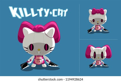 Killty-Cat. This is a character design that combines cutie with madness.