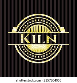 Kiln Gold Shiny Badge. Vector Illustration. Detailed. 