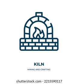 Kiln icon. Linear vector illustration from mining and crafting collection. Outline kiln icon vector. Thin line symbol for use on web and mobile apps, logo, print media.