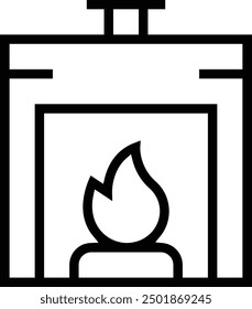 kiln icon. Thin linear style design isolated on white background