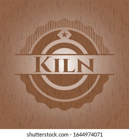 Kiln vintage wooden emblem. Vector Illustration.