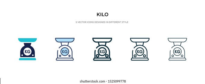 kilo icon in different style vector illustration. two colored and black kilo vector icons designed in filled, outline, line and stroke style can be used for web, mobile, ui