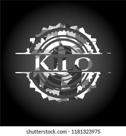 Kilo on grey camo texture