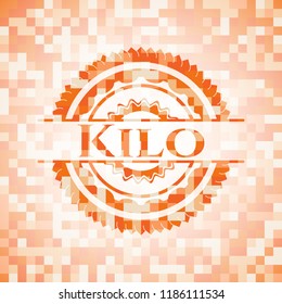 Kilo orange mosaic emblem