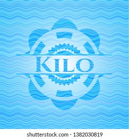 Kilo water wave concept style emblem.
