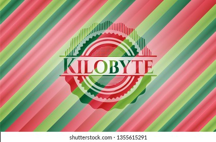 Kilobyte christmas colors style badge.