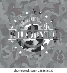 Kilobyte On Grey Camouflage Texture