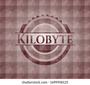 Kilobyte Red Seamless Geometric Emblem.