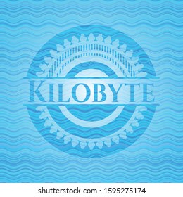 Kilobyte water wave representation style badge. Vector Illustration. Detailed.