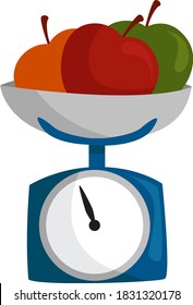Kilogramm Äpfel, Vektorgrafik auf weißem Hintergrund