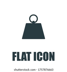 Icono de Kilograma. Símbolo de signo vector aislado de ilustración plana