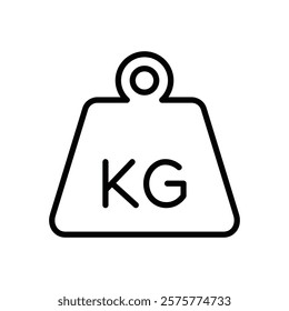 Kilogram icon line vector design with trendy style