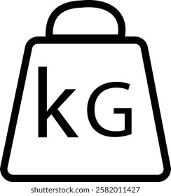 Kilogram Icon, mass constant flat vector icons, Pictograph of weight template designs elements, on transparent background. Monochrome signs for design of product description, instructions, warnings