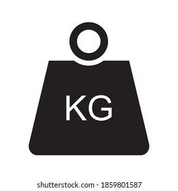 Kilogram icon. Weight unit icon. Kg icon, on white background.