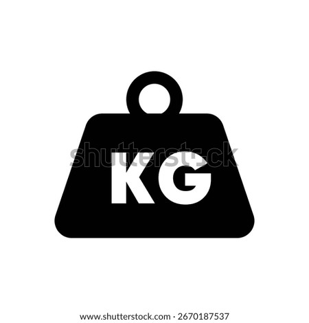 Kilogram (KG) Weight, Simple Flat Vector Icon