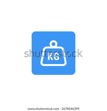 kilogram outline icon or kilogram button icon vector isolated. Best kilogram icon for apps, websites, or about kilogram product design