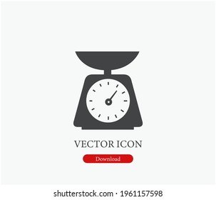 Kilogram scale vector icon.  Editable stroke. Symbol in Line Art Style for Design, Presentation, Website or Apps Elements, Logo. Pixel vector graphics - Vector