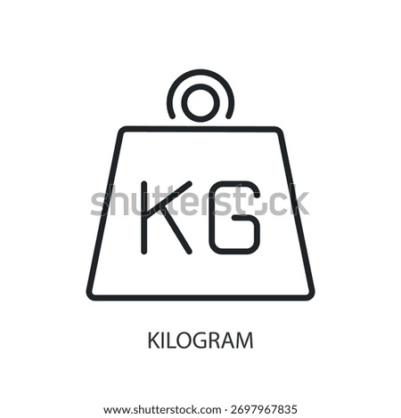 Kilogram thin line icons. Original vector illustration.