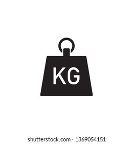 Kilogram vector icon flat style isolated on white background