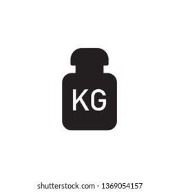 Kilogram vector icon flat style isolated on white background