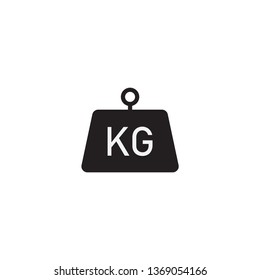 Kilogram vector icon flat style isolated on white background