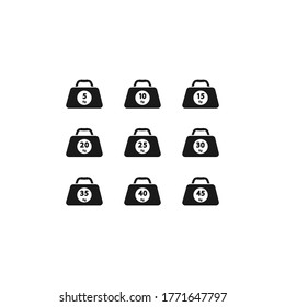 Kilogramm Gewicht Hantel Vektorsymbol