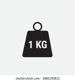 kilogram weight flat icon design vector