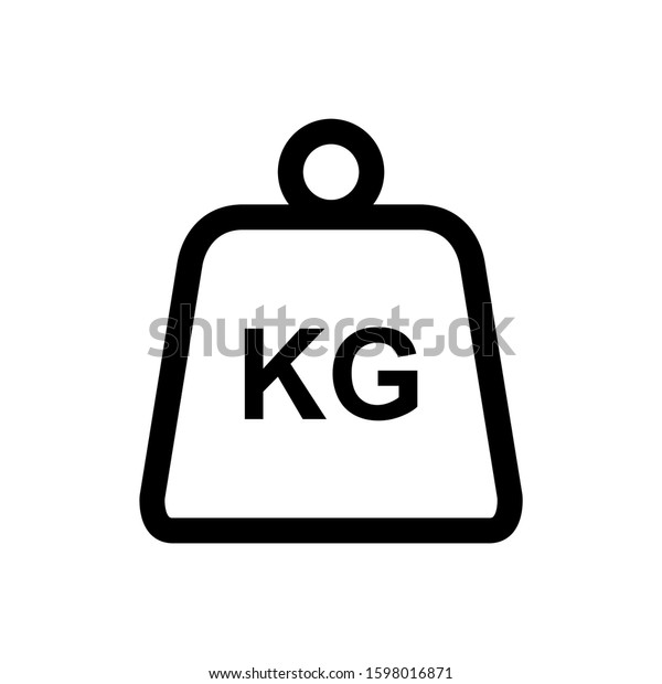 Kilogram weight icon design.\
KG weight sign icon in trendy outline style design. Vector\
illustration.