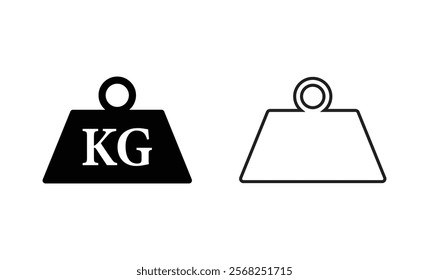 Kilogram Weight Icon. KG weight sign icon. Kilo icon symbol.